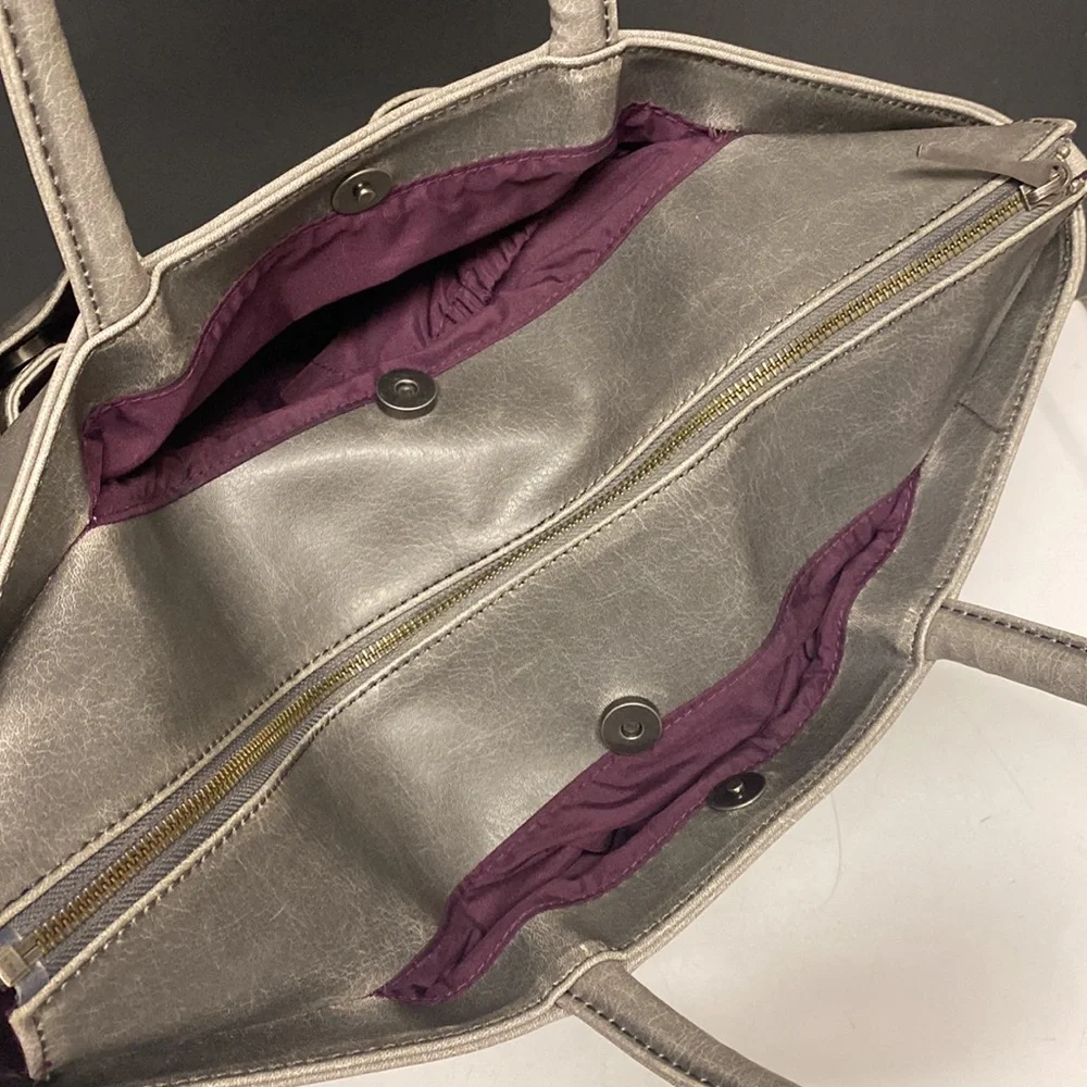 Matt & Nat Laptop Bag Grey Vegan Purse Large